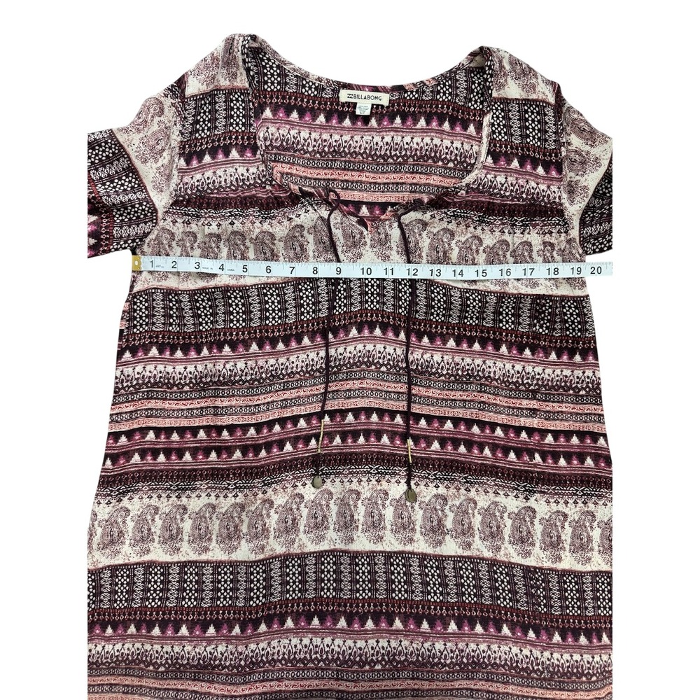 Billabong Take Me Away Dress Size Small Red Burgundy Boho Hippie Beach Cover Up - Picture 5 of 8